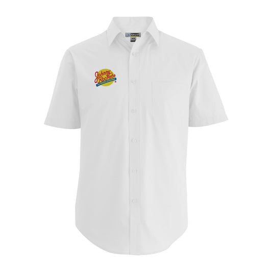 Men's Essential Broadcloth Short-Sleeve Shirt w/ Johnny Rockets Logo