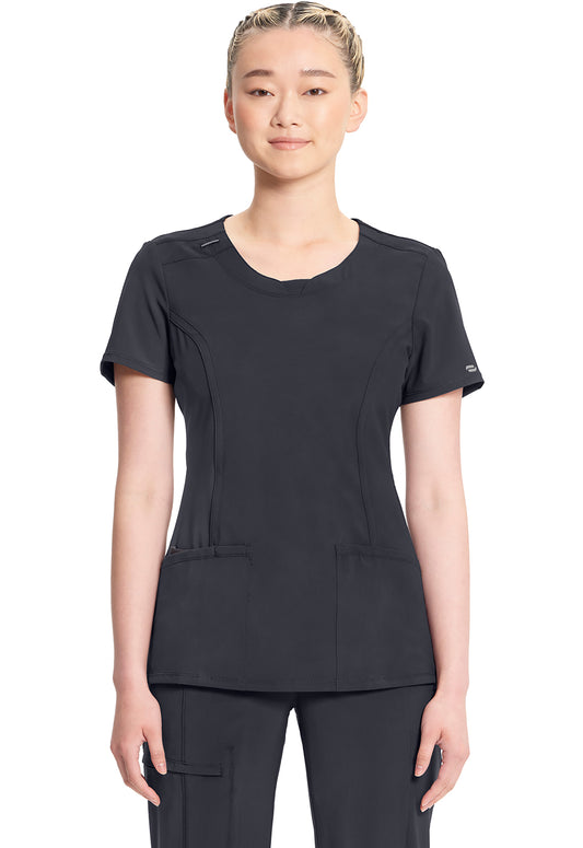 Women's 3-Pocket Round Neck Top (2624A)