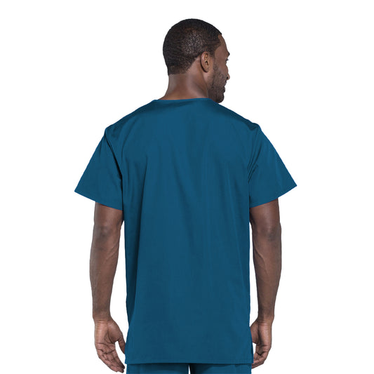 Unisex Traditional Fit V-Neck 3-Pocket Top (4876)