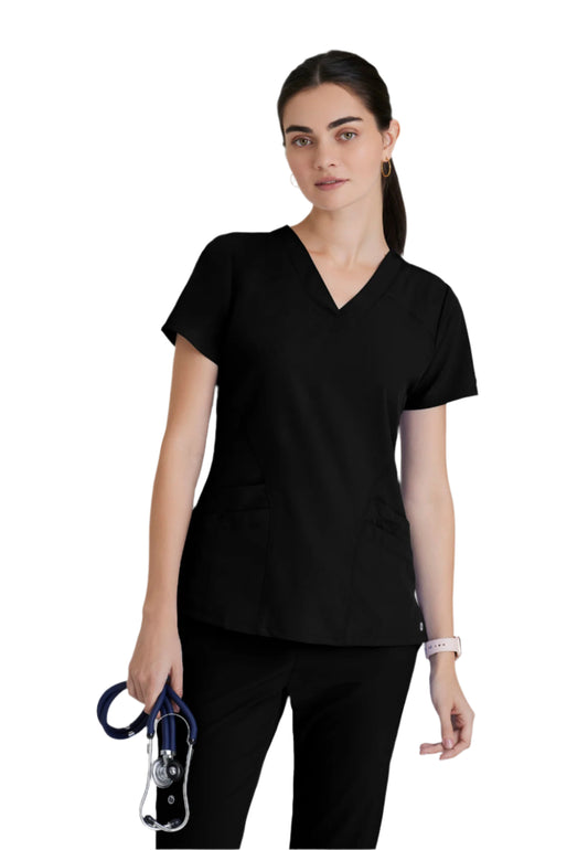 Women's Pulse Anti-Static V-Neck Scrub Top (5106)