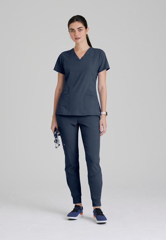 Women's Pulse Anti-Static V-Neck Scrub Top (5106)