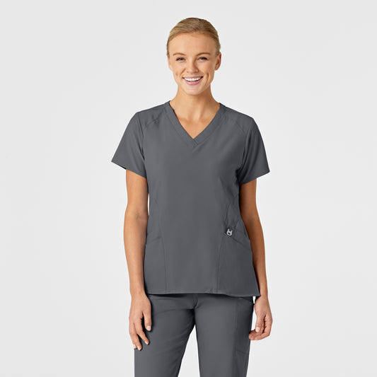 Women's Stylized 5-Pocket V-Neck Scrub Top (6155)