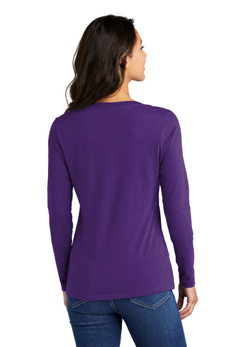 Ladies Long Sleeve Fan Favorite™ V-Neck Tee