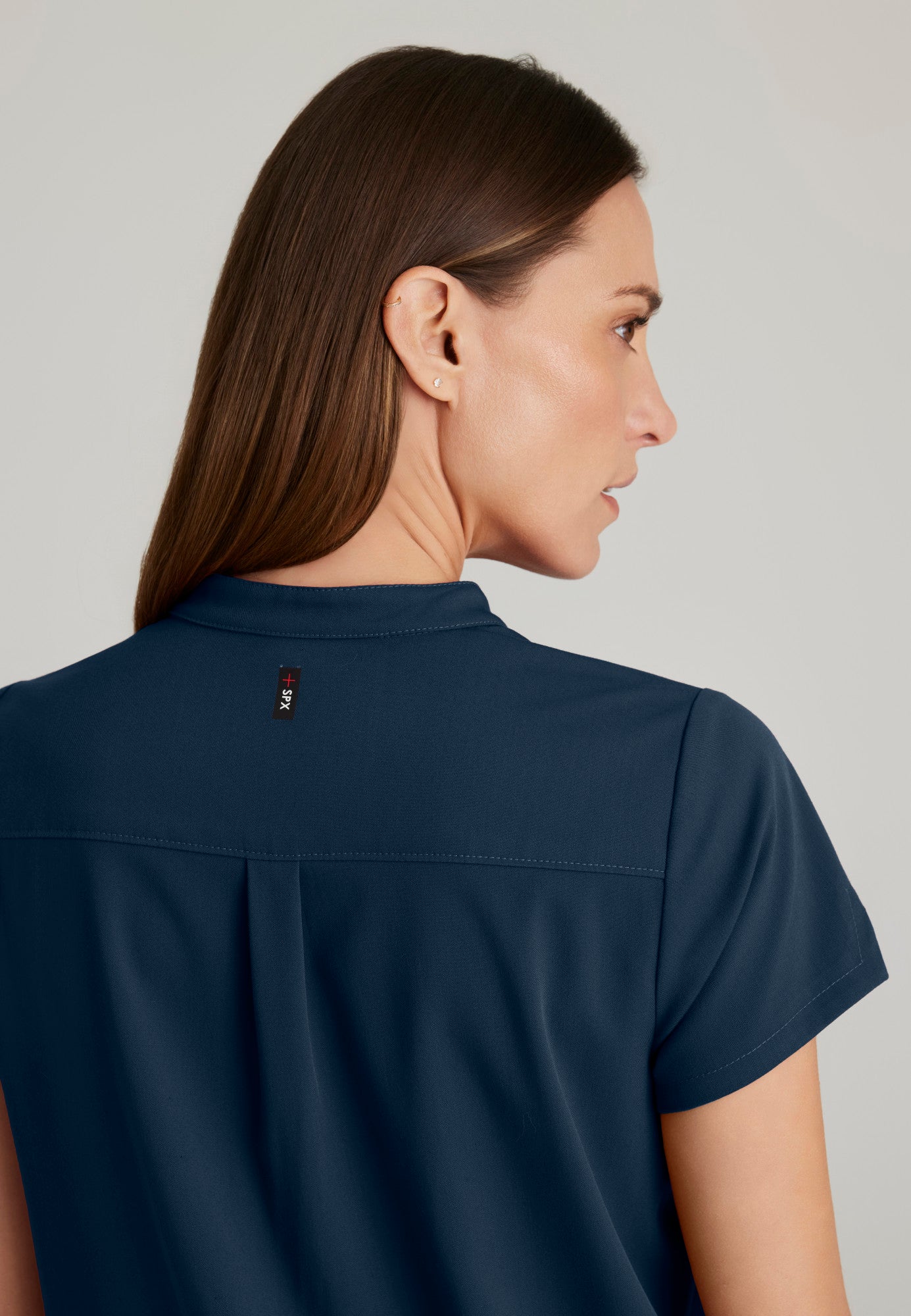 Women's 2 Pocket Banded Collar Top (GRST230)