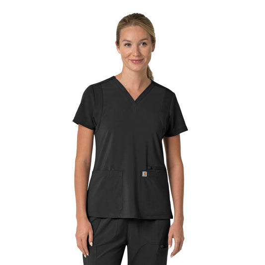 Carhartt Force Cross-Flex Women's Flex Panel V-Neck Scrub Top (C13210)