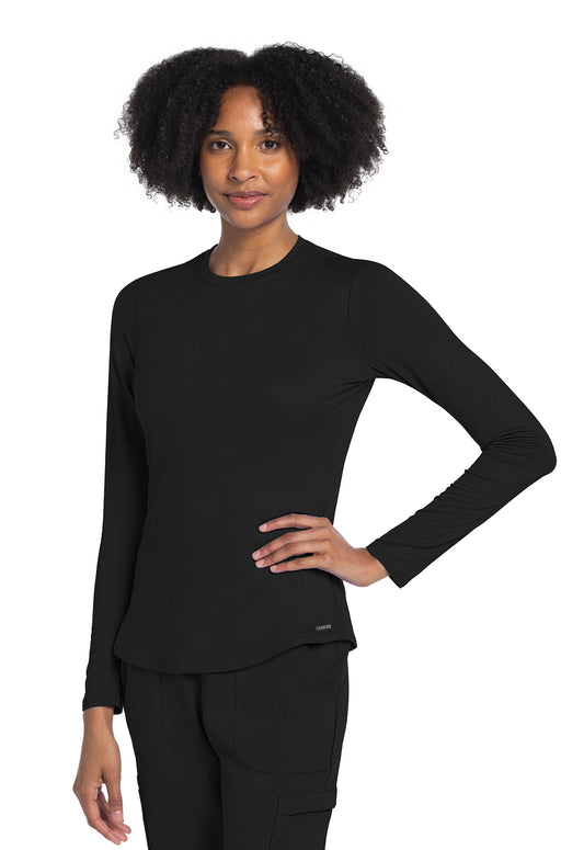 Cherokee Basics CK773 Women's Long Sleeve Underscrub Knit Tee