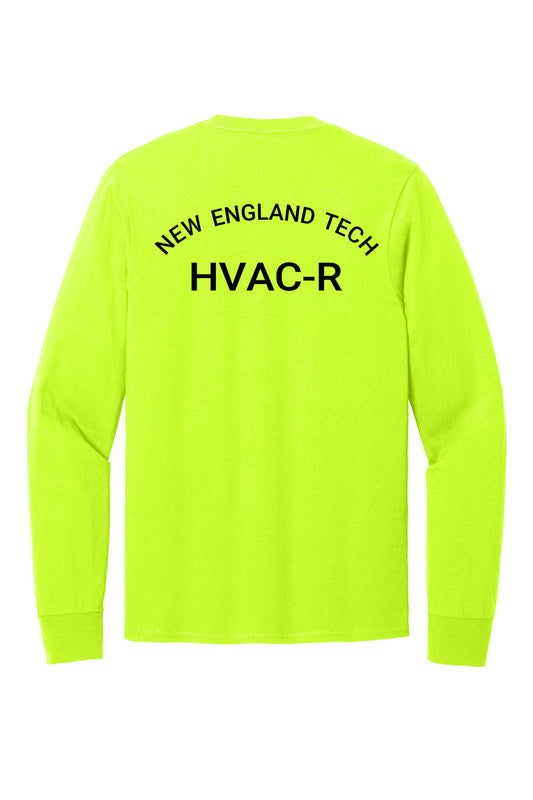 NEIT HVAC-R Adult Core Cotton Safety Green Long Sleeve Tee