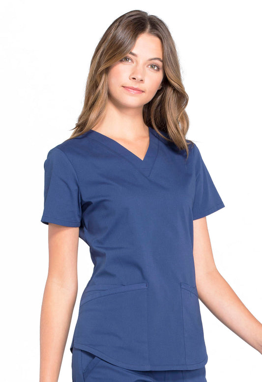 Women's 3-Pocket Ultra Soft V-Neck Top (WW665)