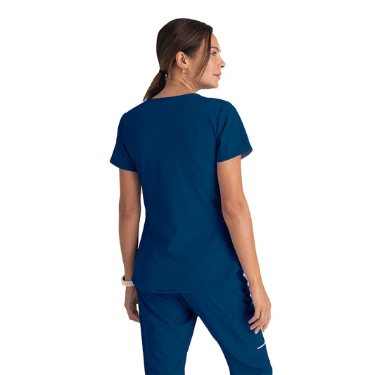 Women's Breeze 3-Pocket Curved V-Neck Top SK101