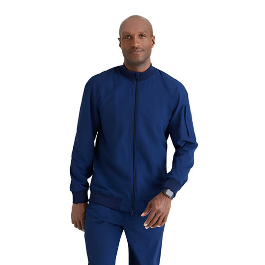 Men's Amplify 3-Pocket Knit Neck Bomber Warm-Up Jacket