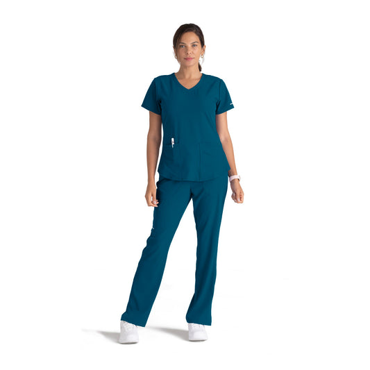 Women's Breeze 3-Pocket Curved V-Neck Top SK101