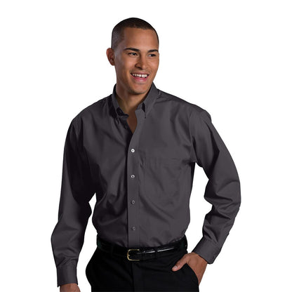 Vinal Men's Lightweight Poplin Button Front Shirt