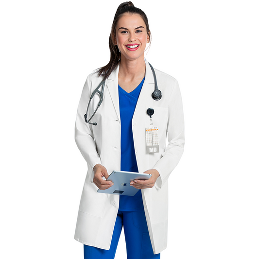Women's Lab Coat in White CK452