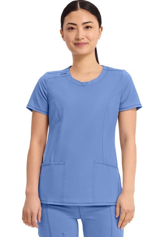 Women's 3-Pocket Round Neck Top (2624A)