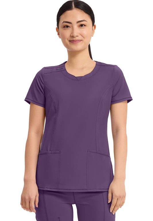 Women's 3-Pocket Round Neck Top (2624A)
