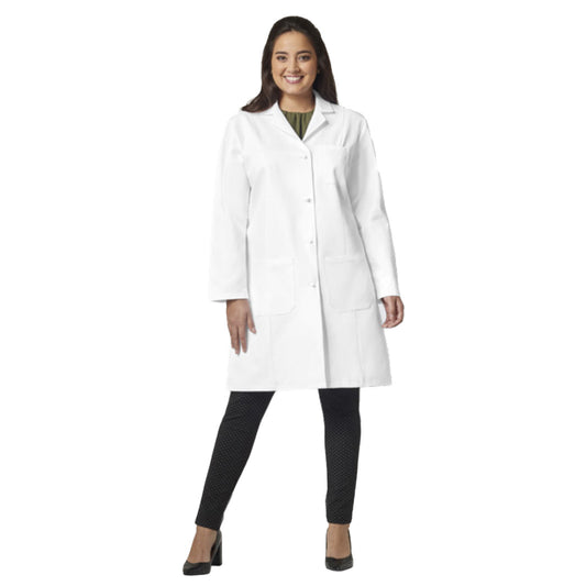 Fashion Seal Women's 39" Knot Button Lab Coat