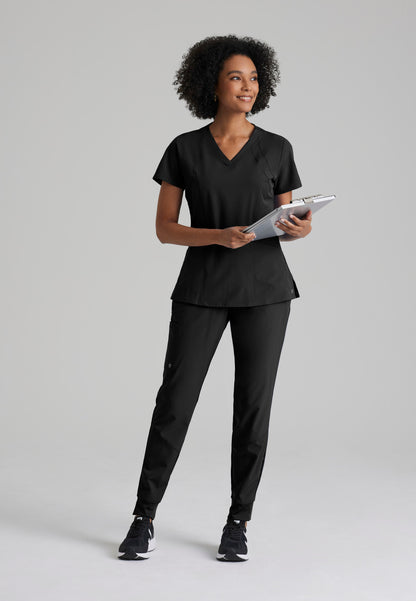 Women's Racer 4-Pocket Scrub Top 5105