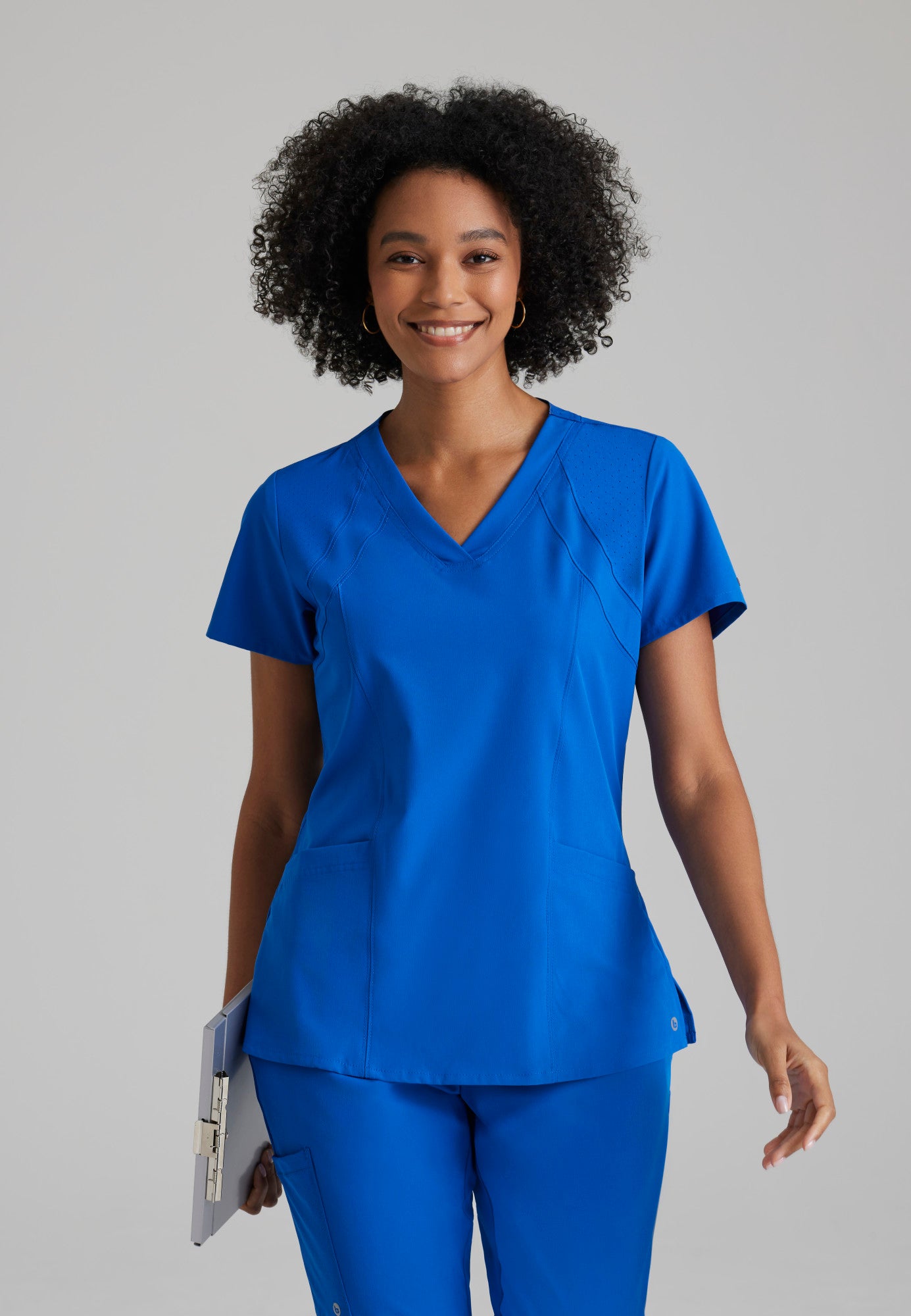 Women's Racer 4-Pocket Scrub Top 5105
