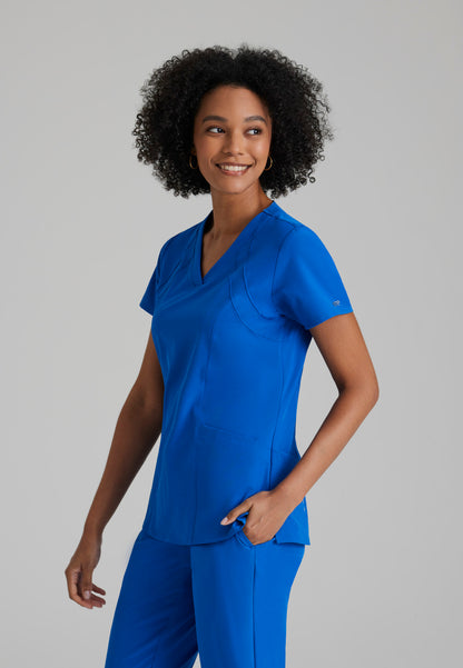 Women's Racer 4-Pocket Scrub Top 5105