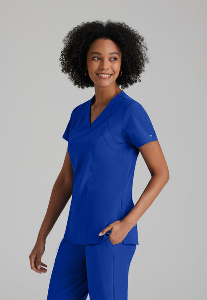 Women's Racer 4-Pocket Scrub Top 5105