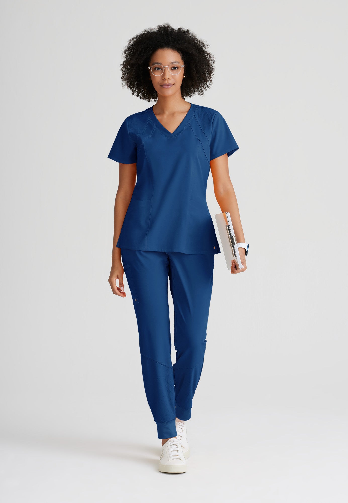 Women's Racer 4-Pocket Scrub Top 5105