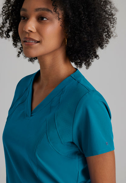 Women's Racer 4-Pocket Scrub Top 5105