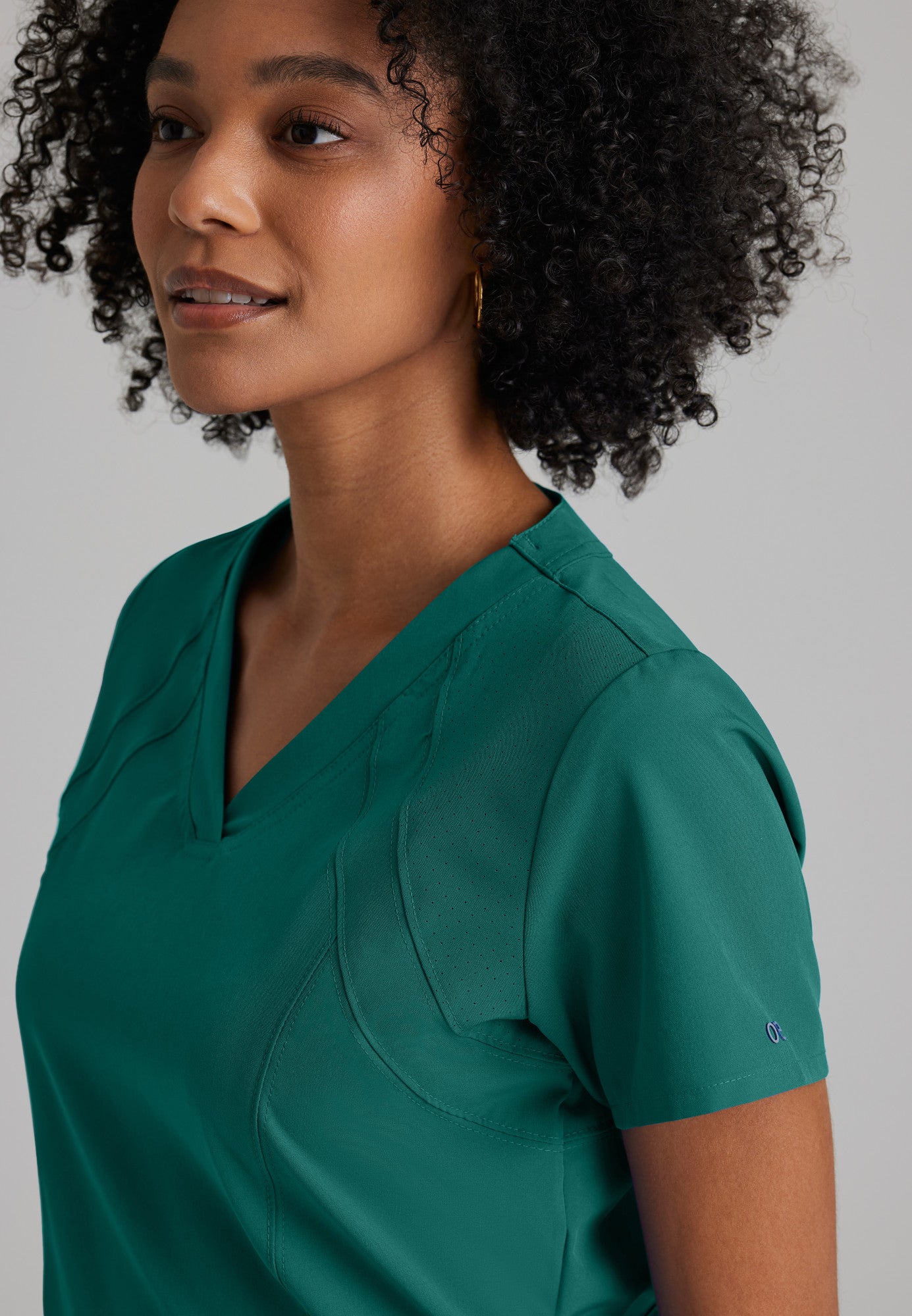 Women's Racer 4-Pocket Scrub Top 5105