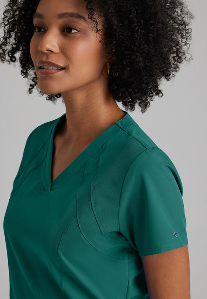 Women's Racer 4-Pocket Scrub Top 5105