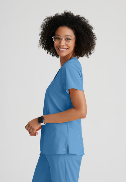 Women's Racer 4-Pocket Scrub Top 5105