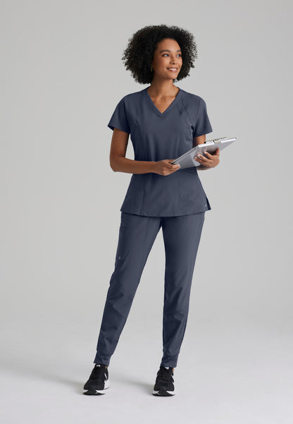 Women's Racer 4-Pocket Scrub Top 5105