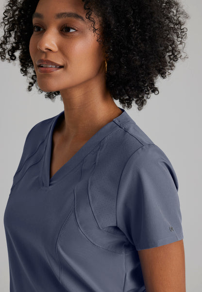 Women's Racer 4-Pocket Scrub Top 5105