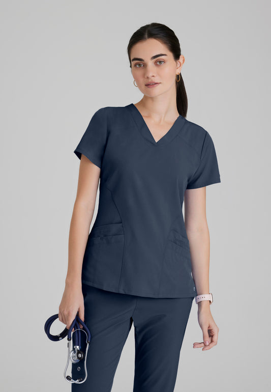Women's Pulse Anti-Static V-Neck Scrub Top (5106)