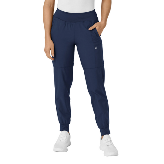 W123 Women's Comfort Waist Cargo Jogger Scrub Pant (5555)