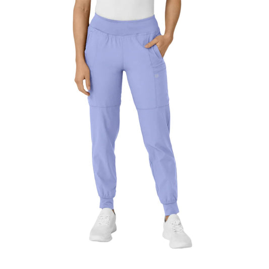 W123 Women's Comfort Waist Cargo Jogger Scrub Pant (5555)