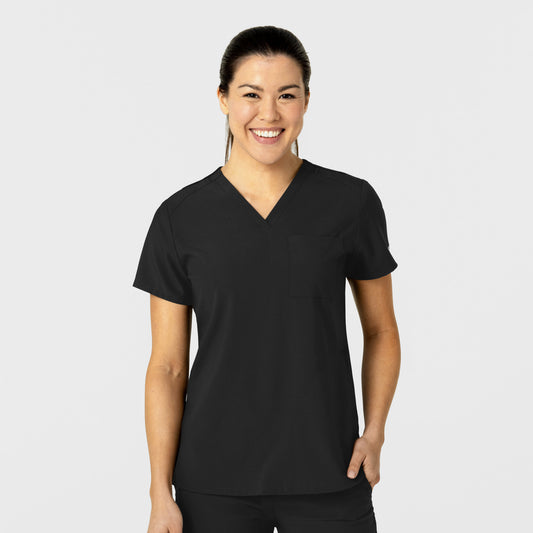 W123 Women's Flex-n-Reach V-Neck Scrub Top (6045)