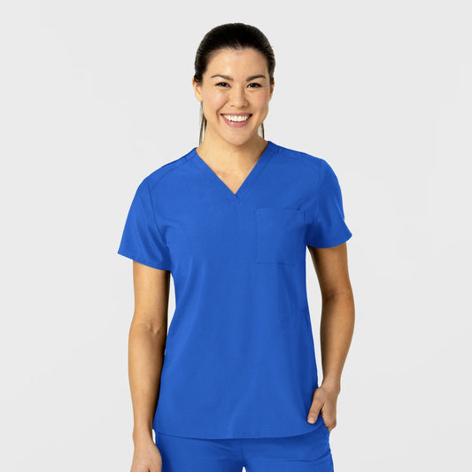 W123 Women's Flex-n-Reach V-Neck Scrub Top (6045)