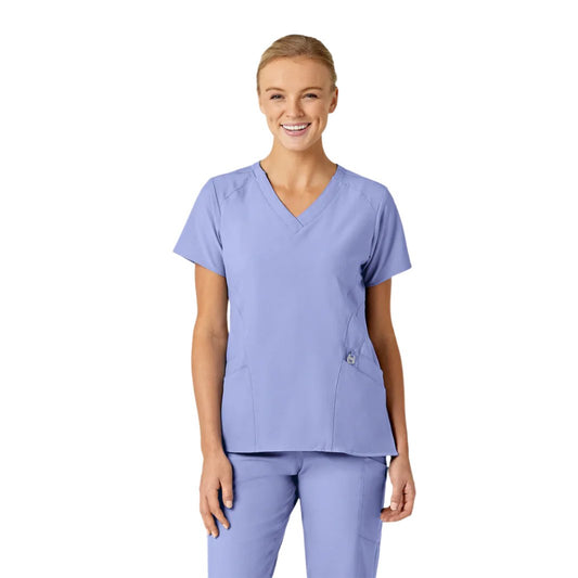 Women's Stylized 5-Pocket V-Neck Scrub Top (6155)