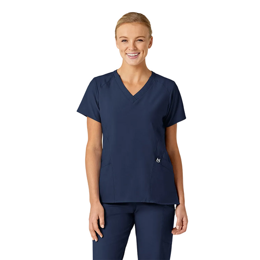 Women's Stylized 5-Pocket V-Neck Scrub Top (6155)