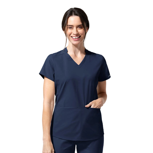 AURA Women's Allure V-Neck 2 Pocket Scrub Top (6270)
