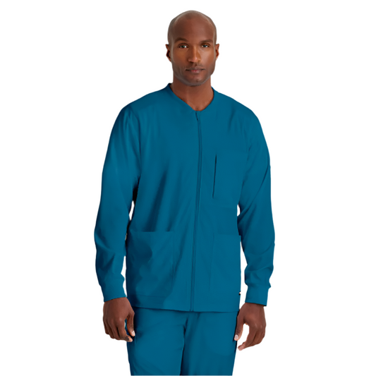 Men's React 5-Pocket Crewneck Warmup Scrub Jacket GRSW871
