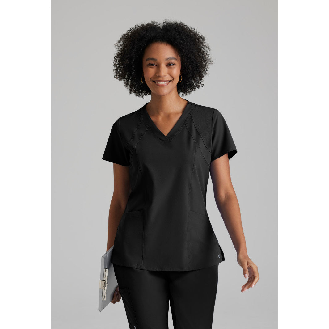 Women's Racer 4-Pocket V-Neck Top (5105)
