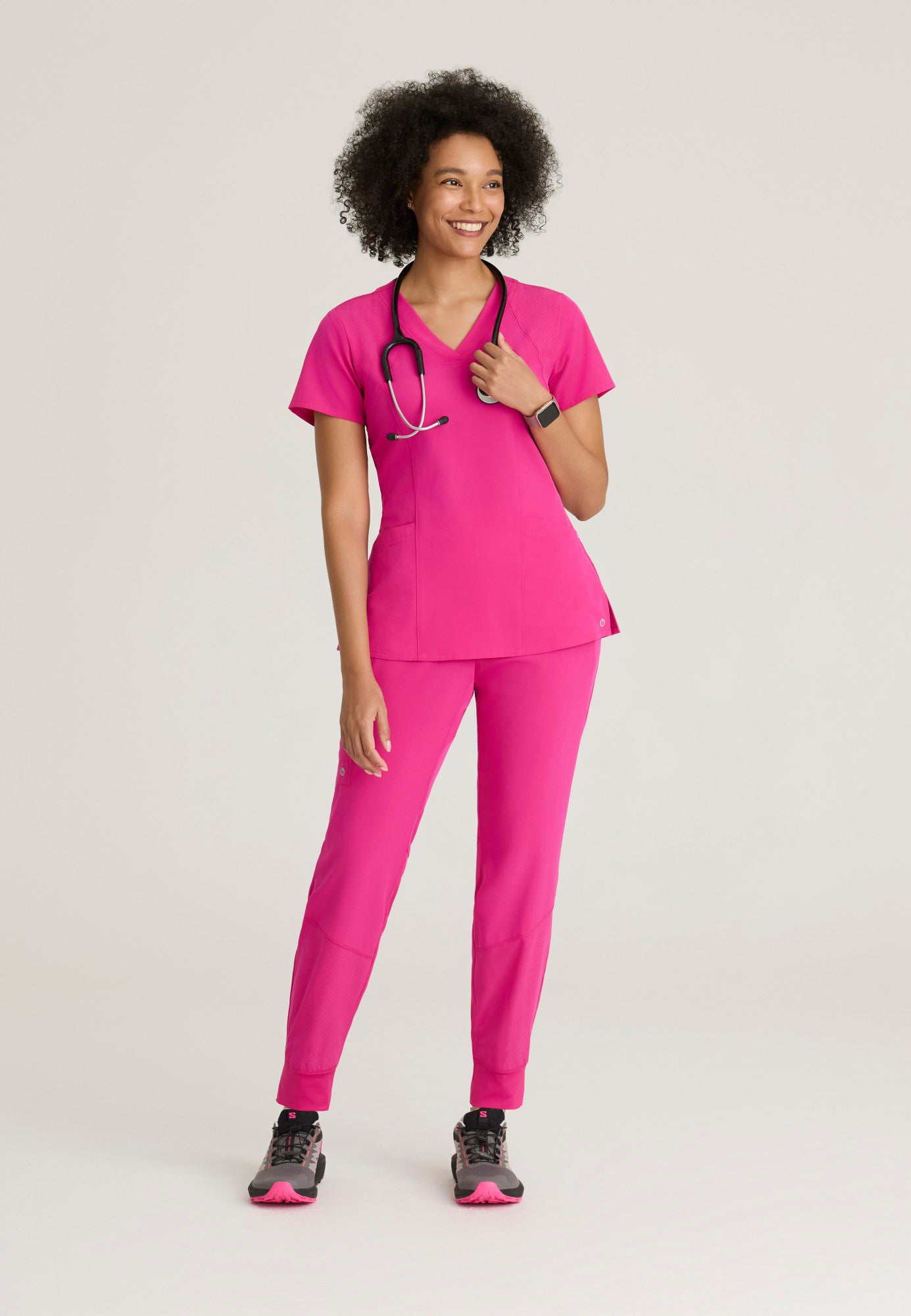 Women's Racer 4-Pocket V-Neck Top (5105)