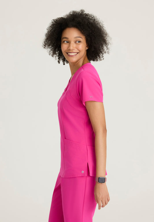 Women's Racer 4-Pocket V-Neck Top (5105)