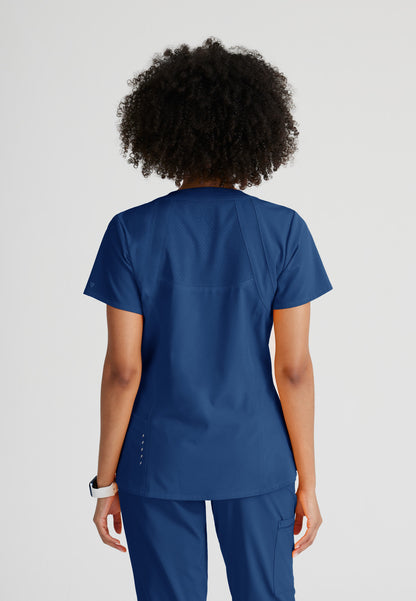 Women's Racer 4-Pocket Scrub Top 5105