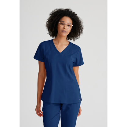 Women's Racer 4-Pocket Scrub Top 5105