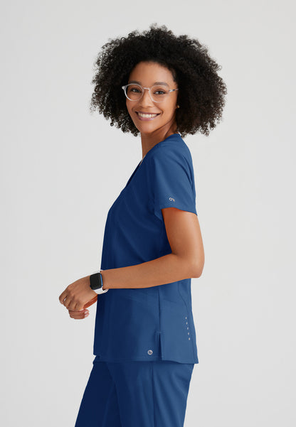 Women's Racer 4-Pocket Scrub Top 5105