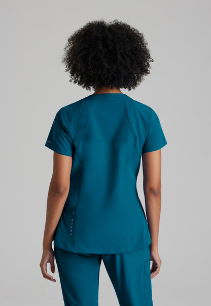 Women's Racer 4-Pocket V-Neck Top (5105)