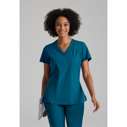 Women's Racer 4-Pocket V-Neck Top (5105)