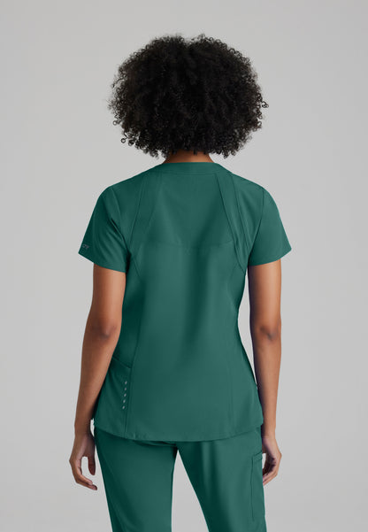 Women's Racer 4-Pocket V-Neck Top (5105)