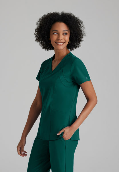 Women's Racer 4-Pocket V-Neck Top (5105)